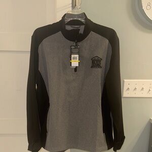 Black and Gray Quarter-Zip Pullover